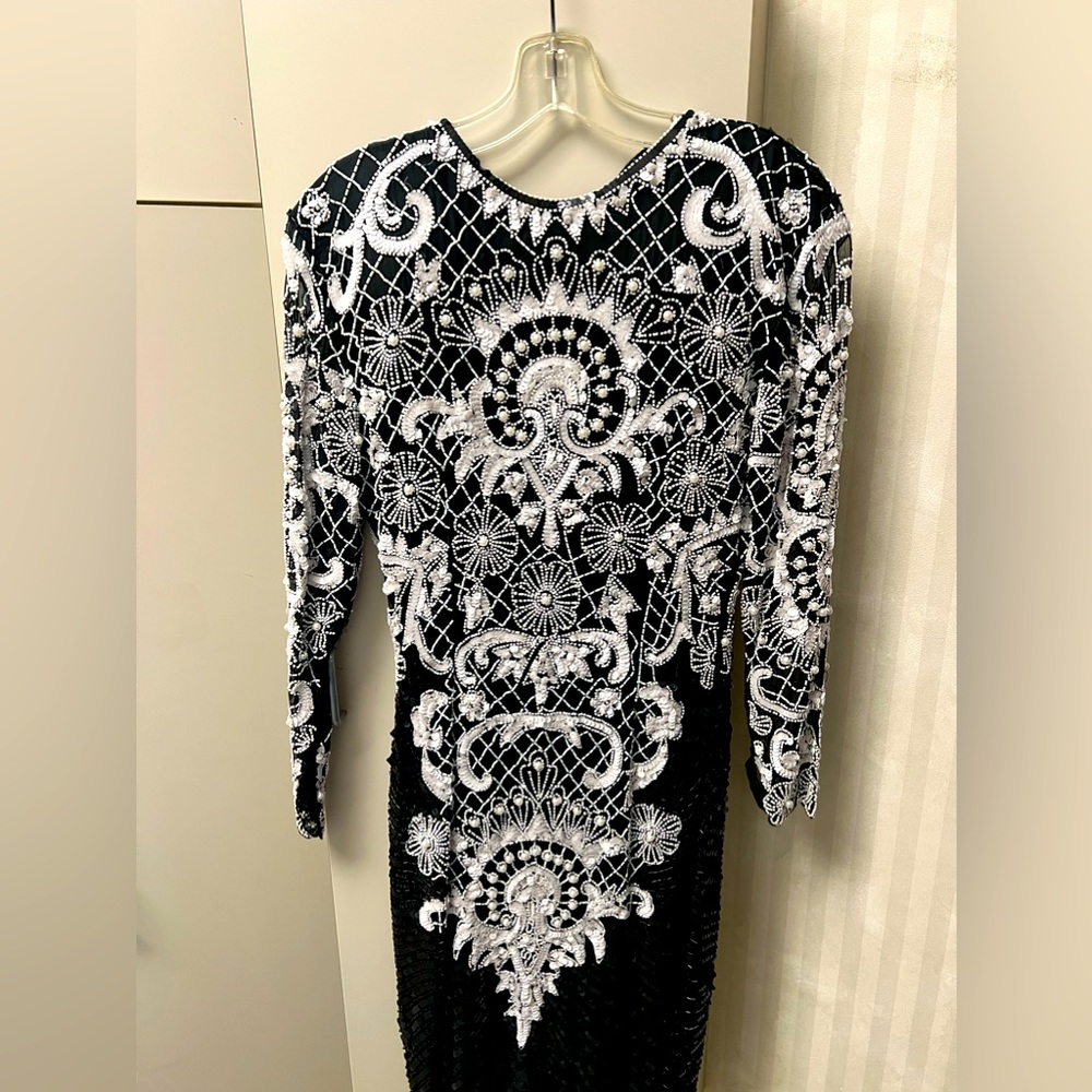 Lillie Rubin Silk beaded vintage dress